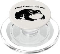 Rage Consumes Me Funny Frog Unhinged Silly Graphic PopSockets PopGrip pour MagSafe