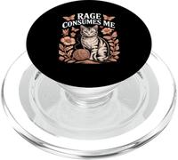 Rage Consumes Me Pelote de Laine Motif Chat botanique PopSockets PopGrip pour MagSafe