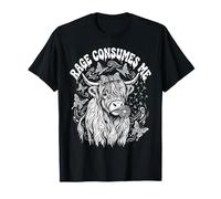Rage Consumes Me Vache Highland Mignon Fleur T-Shirt