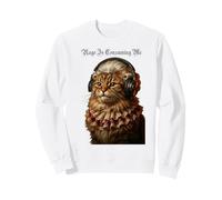 Rage is Consuming Me Funny Cat Headphones Perruque Sweatshirt