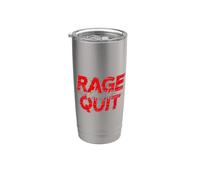 Rage Quit Glitch Effect Meme amusant pour les joueurs d'e-sports compétitifs Gobelet isotherme en acier inoxydable double paroi