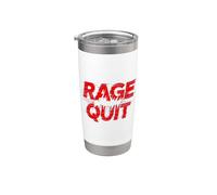 Rage Quit Glitch Effect Meme amusant pour les joueurs d'e-sports compétitifs Gobelet isotherme en acier inoxydable double paroi