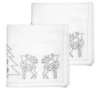 Ragged Rose Natalie, Coton, Blanc/Argent, 40 x 40 x 40 cm