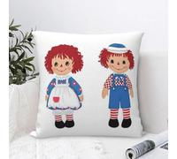 Raggedy Ann And Raggedy Andy The Vintage Dolls Taie d'oreiller Coussin Confort Throw Pillow Sofa Coussins utilisés pour la maison salon