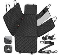 RAGI Couverture pour chien, Accessoire Chien - Avec protection latérale et fermeture éclair - Étanche et résistante aux rayures - Pour siège arrière - Pour voiture, van SUV - 145 x 138 cm - Noir