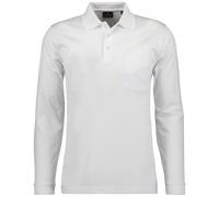 Ragman Homme Langarm-Poloshirt - Doux Tricoté Polo Bouton Manches Longues, Coton