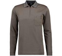 RAGMAN Polo à manches longues en tricot doux pour homme avec fermeture éclair, Taupe foncé 867, M