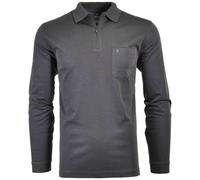Ragman Polo à manches longues pour homme, anthracite, XXL