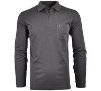 Ragman Polo à manches longues pour homme, anthracite, XXL