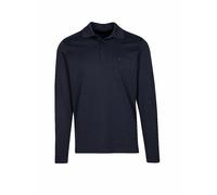 Ragman - Polo en coton manches longues - bleu - XL