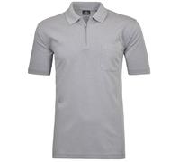 RAGMAN Polo en Tricot Doux pour Homme avec Fermeture éclair, Gris argenté 021, L