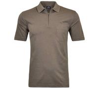 RAGMAN Polo en Tricot Doux pour Homme avec Fermeture éclair, Macchiato-870, L