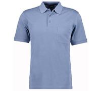 RAGMAN Polo en tricot doux pour homme avec poche de poitrine, manches courtes, Bleu 717, XXL