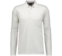 RAGMAN Polo en tricot doux pour homme avec poche de poitrine, manches longues, Ecru-003, XL