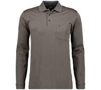 RAGMAN Polo en tricot doux pour homme avec poche de poitrine, manches longues, Taupe foncé 867, M