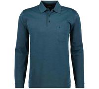 RAGMAN Polo en tricot doux pour homme avec poche de poitrine, manches longues, Vert foncé 357, M