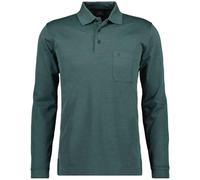 RAGMAN Polo en tricot doux pour homme avec poche de poitrine, manches longues, vert forêt, M