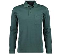 RAGMAN Polo en tricot doux pour homme avec poche de poitrine, manches longues, Vert mousse 318, L