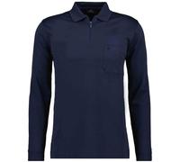 Ragman Polo softknit à manches longues avec fermeture Éclair pour homme, Marine, M