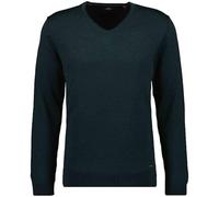 RAGMAN Pull en laine mérinos pour homme avec col en V, Vert foncé 035, S