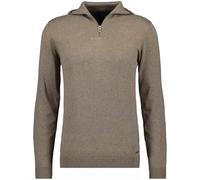 RAGMAN Pull en tricot pour homme avec col montant et fermeture éclair, Camel-084, XL