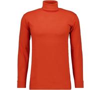 RAGMAN T-shirt basique à col roulé à manches longues pour homme, Orange, XL