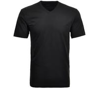 Ragman - T-Shirt - col en V et Manches Courtes - Double Pack - Noir - XL