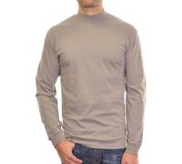 RAGMAN - T-shirt hommes - Col montant - À manches longues, anthracite, XXL