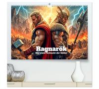 Ragnarök - Die letzte Schlacht der Götter (hochwertiger Premium Wandkalender 2027 DIN A2 quer), Kunstdruck in Hochglanz: Epischer Ragnarök-Kalender im nordischen Dark-Fantasy-Stil.