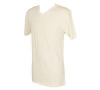 RAGNO Maillot Homme Caraco col V Manches Courtes WSK Article 601598 Laine et Soie, 002 Bianco Lana, L