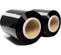 RAGO® Emballage déménagement noir Film à palette mini rouleaux Film déménagement Film emballage plastic wrap Film plastique Rouleau emballage colis-2x Noir 0.43kg