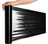 RAGO® Film etirable demenagement noir 130m 7,5 × 7,5 × 40 cm Film etirable Film palette Film noir emballage I Rouleau emballage colis 130 m