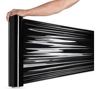 RAGO® Film Étirable Déménagement Noir 300m - Rouleau Emballage Colis 9,5 × 9,5 × 40 cm - Film Palette Pour Emballage