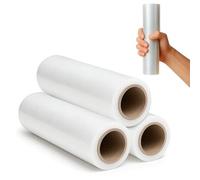 RAGO® Film étirable transparent 25 cm I 3 rouleaux I Film d’emballage main 300 g avec mandrin Ø38 mm I Protection colis & meubles - Usage domestique & professionnel