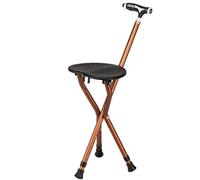 RAGOPILEN Chaise Pliante, Canne de Marche 2 en 1 avec siège et lumière LED, réglable de 87 à 97 cm, Pliable, 99 kg