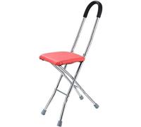 RAGOPILEN Chaise Pliante, Chaise béquille Pliable sans Installation, Multicolore, Dimensions pliées: 23x87,8cm, 150kg(Red Color)