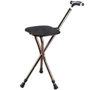 RAGOPILEN Chaise Pliante, Tabouret Canne Pliable avec éclairage, Hauteur réglable de 34,2 à 38,2 Pouces, capacité de Charge de 440 LB, Multicolore, 24 x 87 à 97 cm(Brown Color)