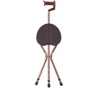 RAGOPILEN Chaise Pliante, Tabouret en rotin Marron 24 x (84-94) cm