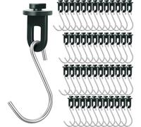 RAGOPILEN Couverture pour Plantes Protection Contre Le Gel, Lot de 100 Pinces à Serre en Plastique et Crochets en S en Acier Inoxydable for Suspendre des Plantes