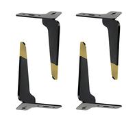 RAGOPILEN Pieds de Meubles, Lot de 4 Pieds de Meuble en métal Noir ou Noir doré, Hauteur 15 cm ou 20 cm, for canapé, Table, Armoire(BlackGold,15cm/5.91in)