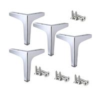 RAGOPILEN Pieds de Meubles, Lot de 4 Pieds de Meuble Multicolores, Plusieurs Tailles, capacité de Charge de 800 kg(Silver,17cm/6.69in)
