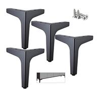 RAGOPILEN Pieds de Meubles, Lot de 4 Pieds de Meuble Multicolores, Plusieurs Tailles, capacité de Charge de 800 kg(Black,17cm/6.69in)