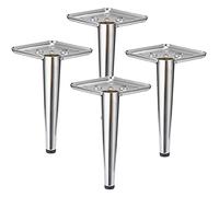 RAGOPILEN Pieds de Meubles, Lot de 4 Pieds de Rechange for Meubles, Pieds de Table en métal Multicolores 13 cm/15 cm(Silver,15cm/5.91in)