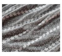 RAGOPILEN Tissu Artisanal en Coton, Tissu en Coton brodé 1 Yard 49,2 Pouces de Large Gaze Ivoire Maille 2 côtés Dentelle brodée