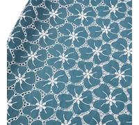 RAGOPILEN Tissu Artisanal en Coton, Tissu en Coton brodé Multicolore 130 cm de Large 1 Yard(Light Blue)