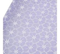 RAGOPILEN Tissu Artisanal en Coton, Tissu en Coton brodé Multicolore 130 cm de Large 1 Yard(Light Purple)