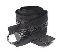 RAGOPILEN Zip, Fermetures éclair à Double Ouverture, Noires et Blanches, for Vestes, Manteaux et Doudounes, 20#(Black Single Slider,500cm)