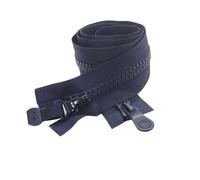 RAGOPILEN Zip, Fermetures éclair for Couture, 1 pièce, 6#, Fermeture éclair Double Face, 64-100 cm, Fermeture éclair à extrémité Ouverte for réparation de Manteaux, Sacs(Dark Blue,64cm)