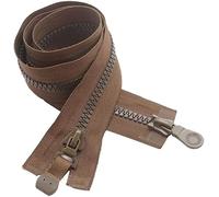 RAGOPILEN Zip, Fermetures éclair for Couture, 1 pièce, 6#, Fermeture éclair Double Face, 64-100 cm, Fermeture éclair à extrémité Ouverte for réparation de Manteaux, Sacs(Khaki,64cm)