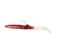 Ragot RagLOU HYBRID Monster Lot de 2 leurres en caoutchouc avec système de hochet, crochet VMC, 14-20 cm, 45-145 g, leurre en caoutchouc pour la mer Norvège (rouge ormeau, 101 g)